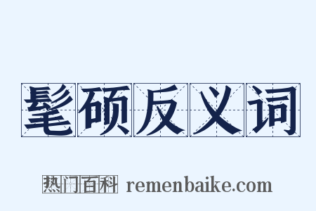 髦硕反义词是什么意思的图片